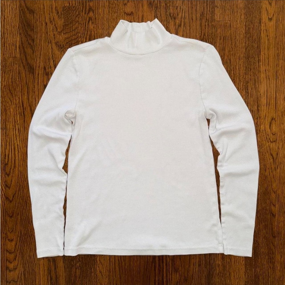 LOFT Ribbed Mock Neck Top - Picture 2 of 2